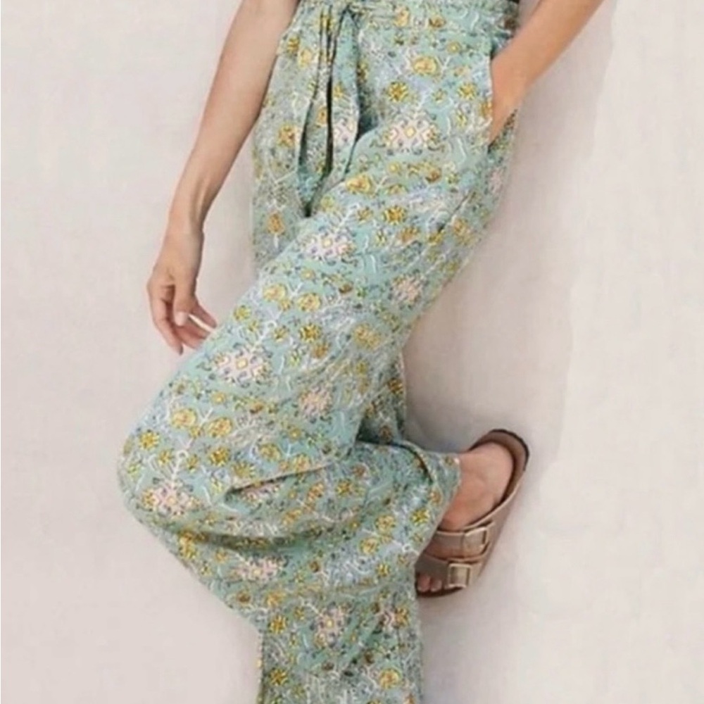 Anthropologie Maeve Alina Island Printed Wide Leg Pants Size 2